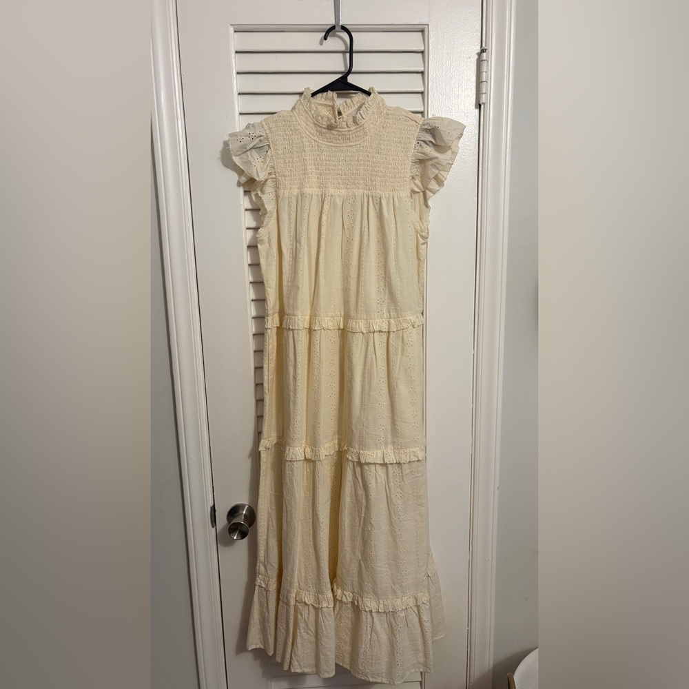 Cleobella Cream Casual Dress - Picture 2 of 6